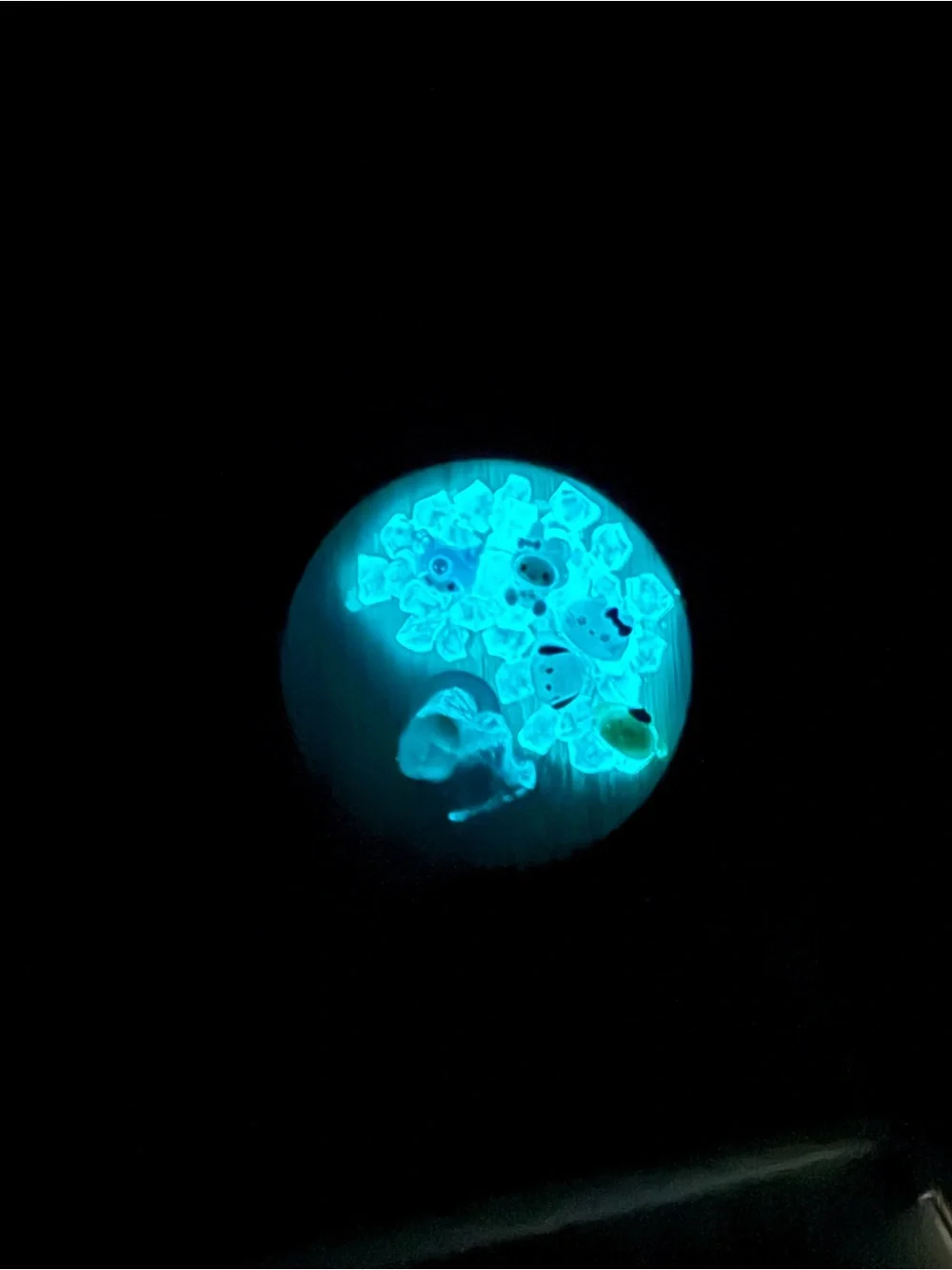 Sanrio Characters 20 oz Skinny Glass Glow Cup with Extra Lid Handmade